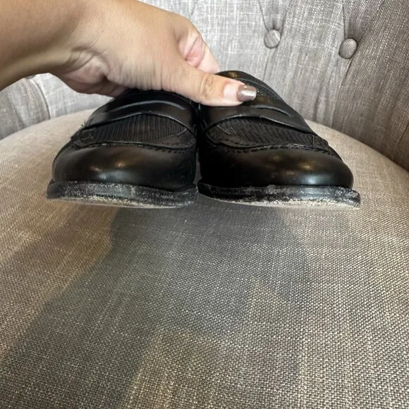 Ralph Lauren Purple Label Leather Loafer Flats Womens Size 7 B Black Old Money