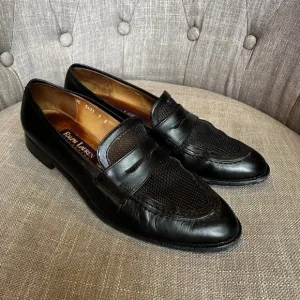Ralph Lauren Purple Label Leather Loafer Flats Womens Size 7 B Black Old Money