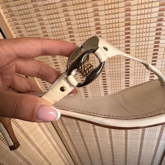Ralph Lauren thong kitten heels