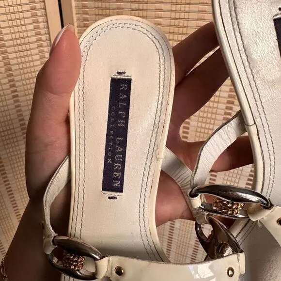 Ralph Lauren thong kitten heels