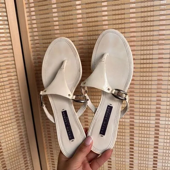 Ralph Lauren thong kitten heels
