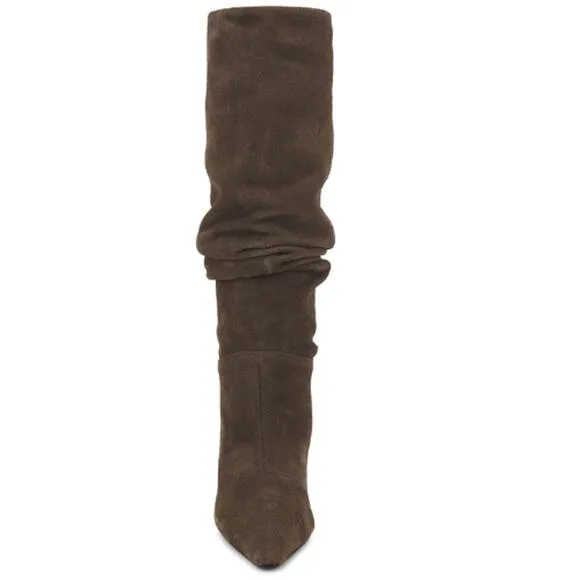 RAYE Dani Extended Calf Boot in Dark Chocolate Brown Excellent Condition 9