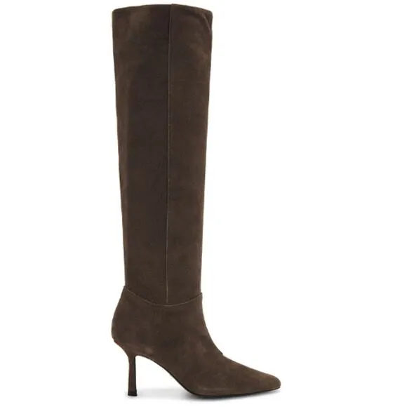 RAYE Dani Extended Calf Boot in Dark Chocolate Brown Excellent Condition 9
