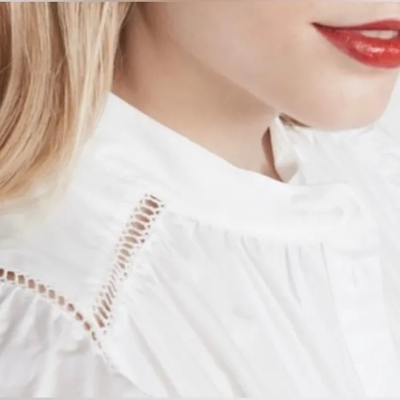 Rebecca Minkoff Natalia Flounce Dress. Color: White.