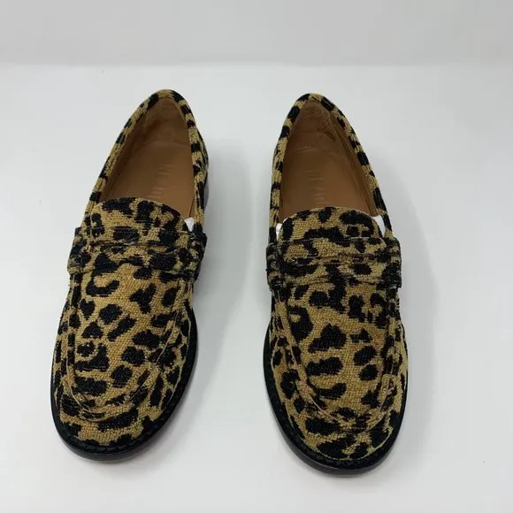 Re/Done‎ 264-17W9LFR 90s Loafers Shoes Women's 37 Leopard Tapestry Slip-on S0428