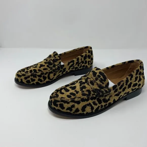 Re/Done‎ 264-17W9LFR 90s Loafers Shoes Women's 37 Leopard Tapestry Slip-on S0428