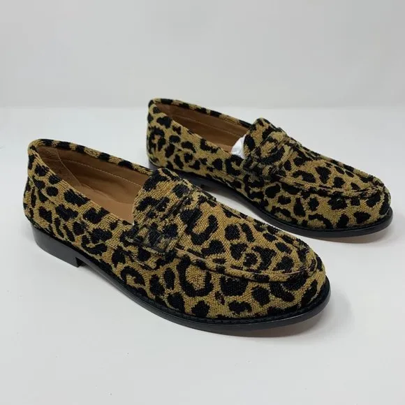 Re/Done‎ 264-17W9LFR 90s Loafers Shoes Women's 37 Leopard Tapestry Slip-on S0428