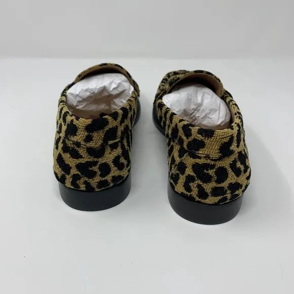 Re/Done‎ 264-17W9LFR 90s Loafers Shoes Women's 37 Leopard Tapestry Slip-on S0428