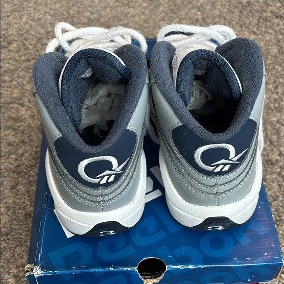 Reebok Kids' Gray and Navy Allen Iverson Question Sneakers