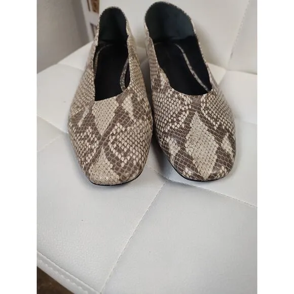 Reformation Ballet Flats Snakeskin Size 9 $300 New