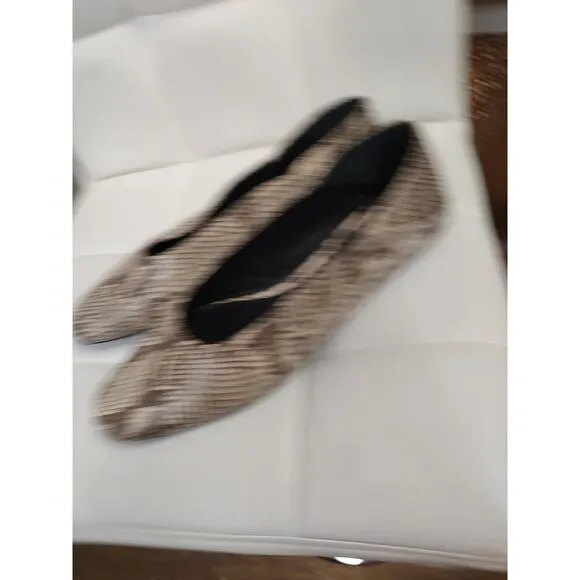Reformation Ballet Flats Snakeskin Size 9 $300 New
