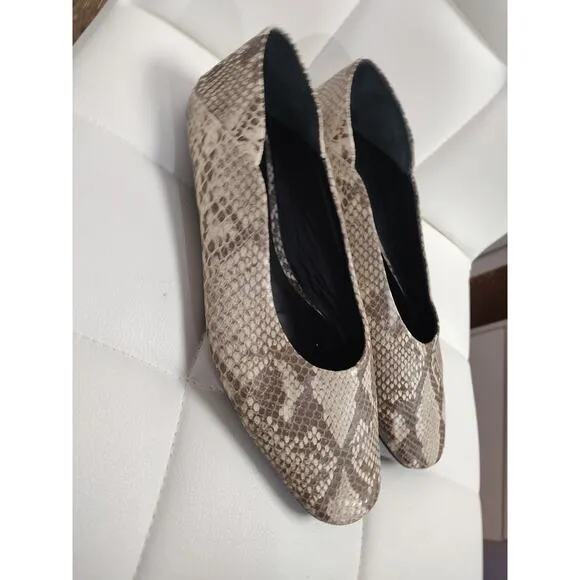 Reformation Ballet Flats Snakeskin Size 9 $300 New