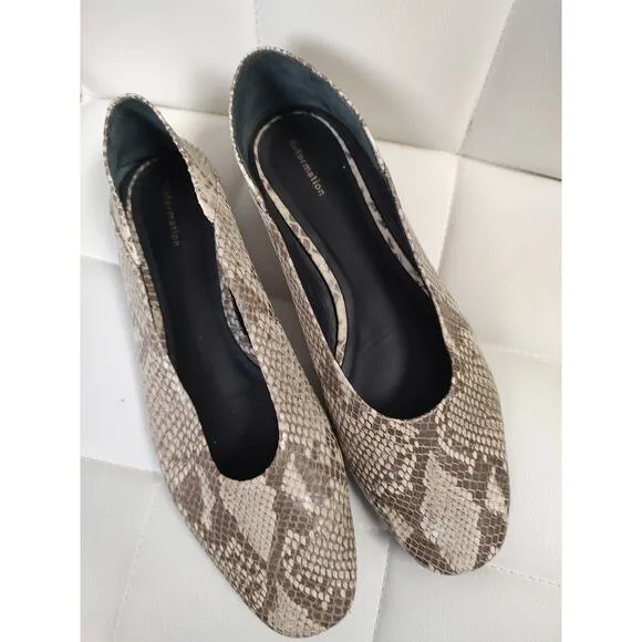 Reformation Ballet Flats Snakeskin Size 9 $300 New