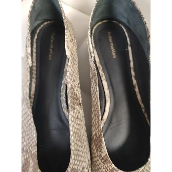 Reformation Ballet Flats Snakeskin Size 9 $300 New