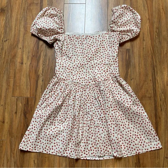 Reformation Marielle Puff Sleeve Dress in Fresa Floral Print Size 6