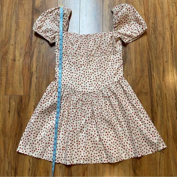 Reformation Marielle Puff Sleeve Dress in Fresa Floral Print Size 6