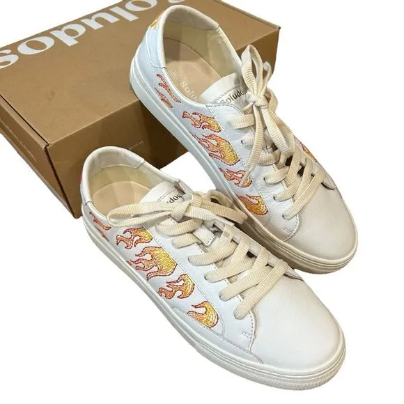 Revolve Soludos Hot Stuff Ibiza Flames Platform Leather Sneakers