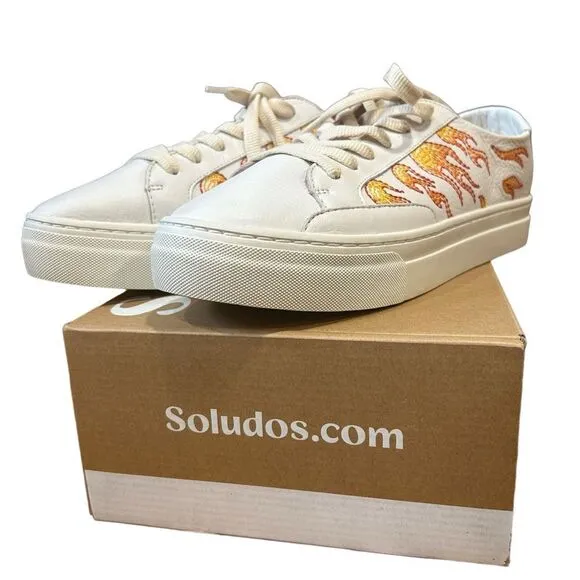 Revolve Soludos Hot Stuff Ibiza Flames Platform Leather Sneakers