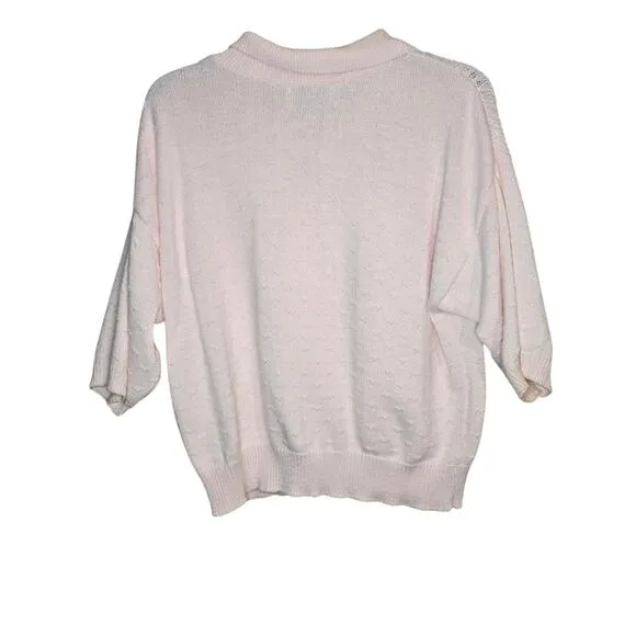Robert Scott Ltd. Pink Cotton Sweater - Size XL 0220