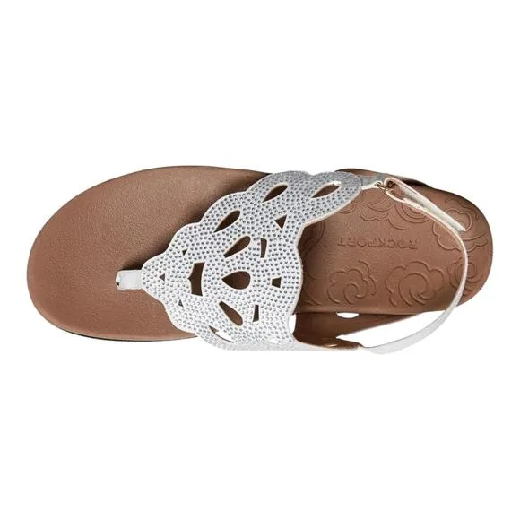 Rockport Women's Ridge Slingback Sandals White Size 7 1/2