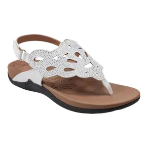 Rockport Women's Ridge Slingback Sandals White Size 7 1/2