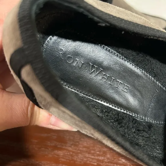 Ron White Rita Gray and Black Suede Loafers Vibram Soles Size 8