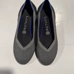 Rothy’s Birdseye Cloud Gray Round Toe Flats size 8