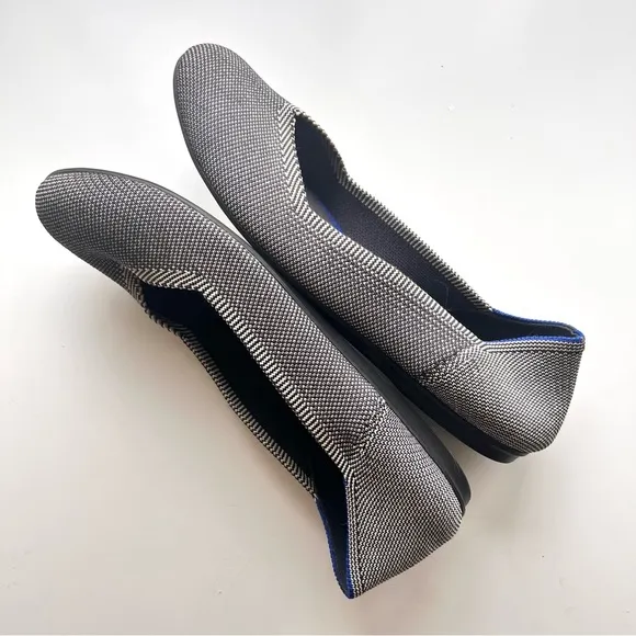 Rothy's Cloud Gray Bird's Eye Round Toe Flats