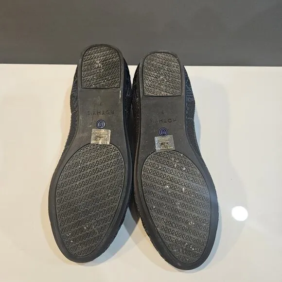 Rothys Flats Shoes Womens Size 7 Plaid Blue Loafers Slip On