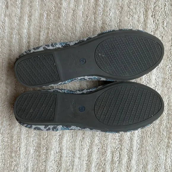 Rothy’s Gray Spotted Leopard Cheetah Round Toe Flats Retire Limited Edition Sz 7