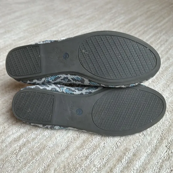Rothy’s Gray Spotted Leopard Cheetah Round Toe Flats Retire Limited Edition Sz 7