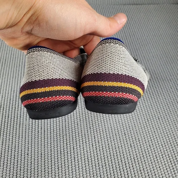 Rothy's inverse stripe pointed toe flats