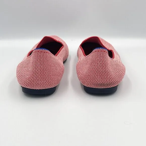 Rothy's Lollipop Loafers RARE Red Womens Size 7.5 Shoes Flats Round Toe Retired