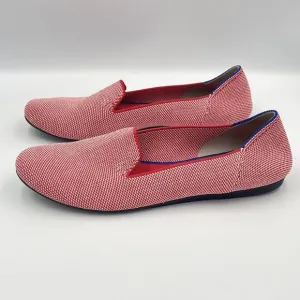 Rothy's Lollipop Loafers RARE Red Womens Size 7.5 Shoes Flats Round Toe Retired