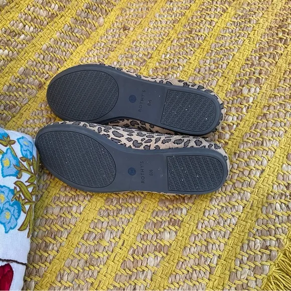 Rothy’s Retired Round Toe Leopard flats 8.5