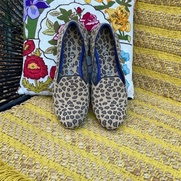 Rothy’s Retired Round Toe Leopard flats 8.5