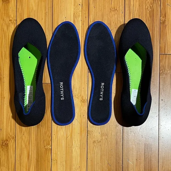 Rothy's Round Toe Flats Maritime Navy Blue Size 11