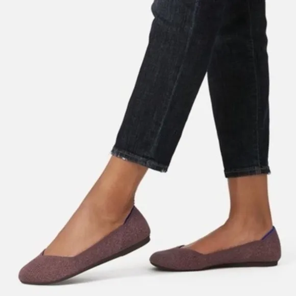 Rothy’s Round Toe Flats Truffle Python Retired Ballet