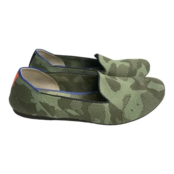Rothy's Round Toe Knit Ballet Flats Slip On size 8 CAMOUFLAGE
