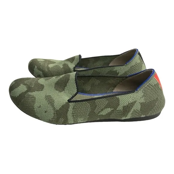 Rothy's Round Toe Knit Ballet Flats Slip On size 8 CAMOUFLAGE
