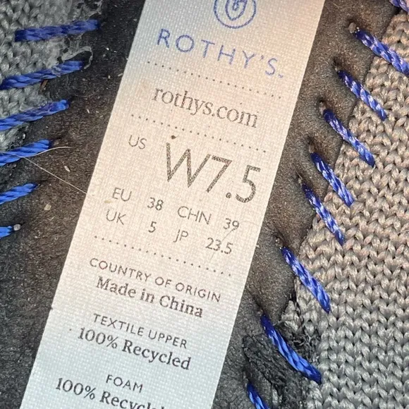 Rothy’s round toe women’s flats size 7.5