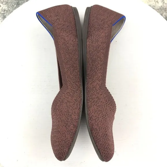 ROTHYS Size 12 Limited Edition The Flat Truffle Python Knit Ballet Flats Retired