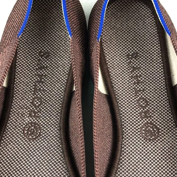 ROTHYS Size 12 Limited Edition The Flat Truffle Python Knit Ballet Flats Retired