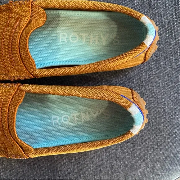 Rothy’s The Driver in Cognac Slip On Loafers Flat Office Professional 6.5