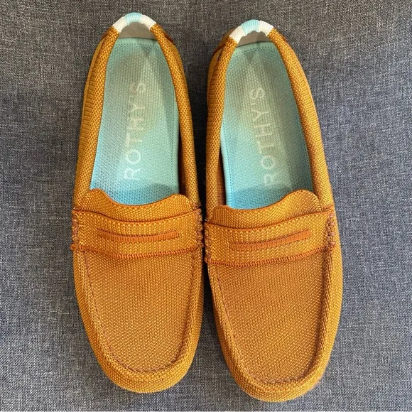 Rothy’s The Driver in Cognac Slip On Loafers Flat Office Professional 6.5