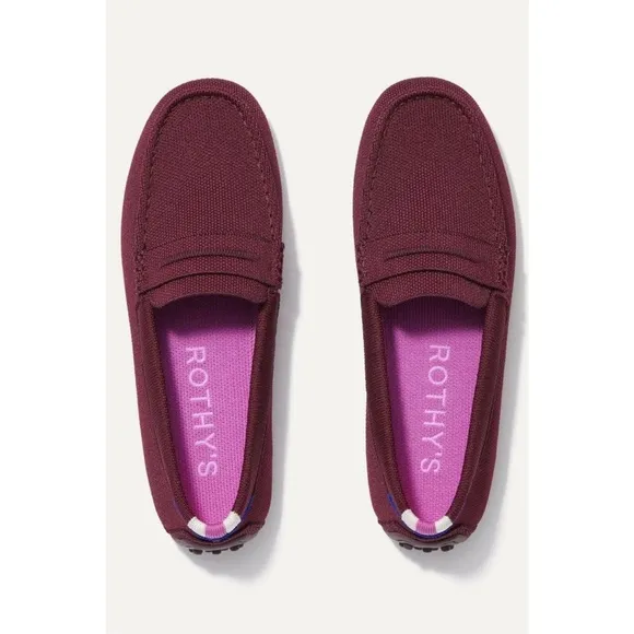 Rothy’s The Driver Loafers in Berry Size 8.5