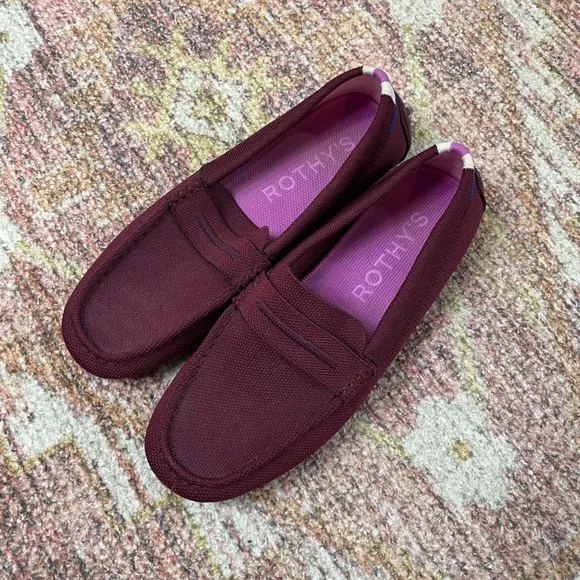 Rothy’s The Driver Loafers in Berry Size 8.5