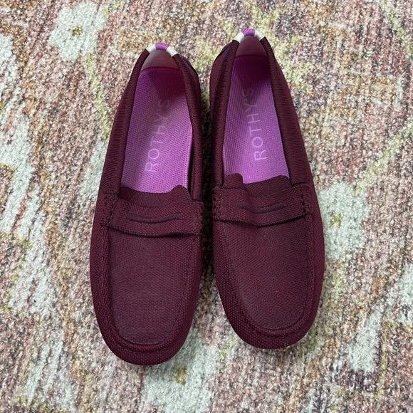 Rothy’s The Driver Loafers in Berry Size 8.5