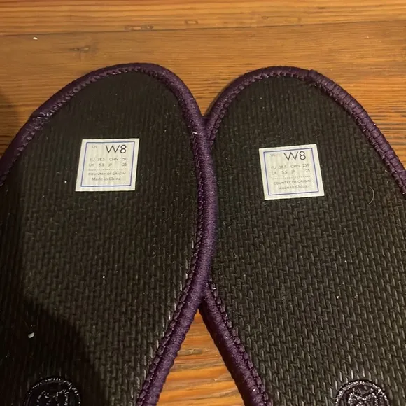 Rothy's The Flat‎ Blackberry Captoe Ombre Striped Colorblock Pattern Size 8