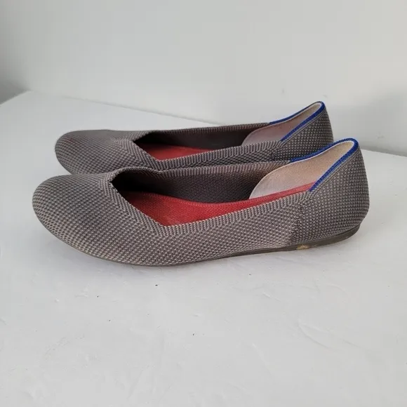 Rothy's The flat Gray round toe Birdseye flats size 8